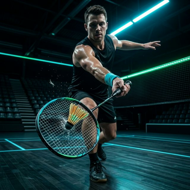 Klikkr Armband beim Badminton-Spiel im Einsatz