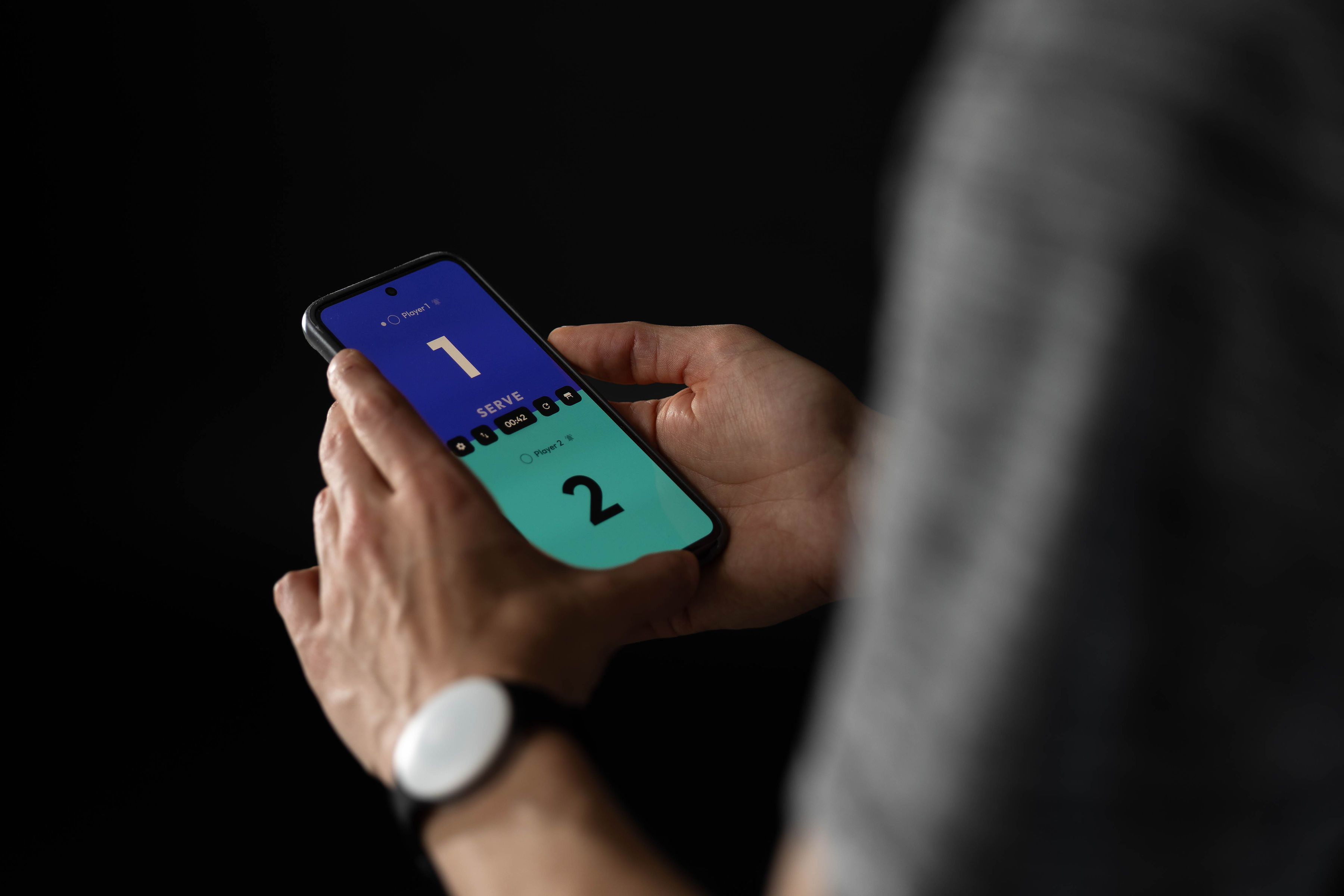 Klikkr Punktezähler Armband am Handgelenk